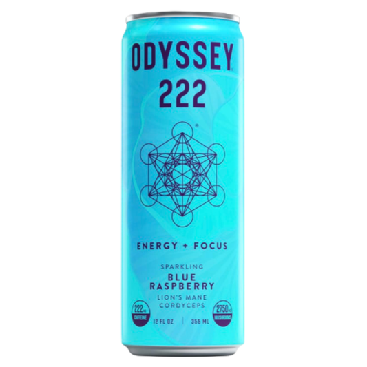 222mg - Blue Raspberry - Sparkling Mushroom Energy Drink - 12ct/Case