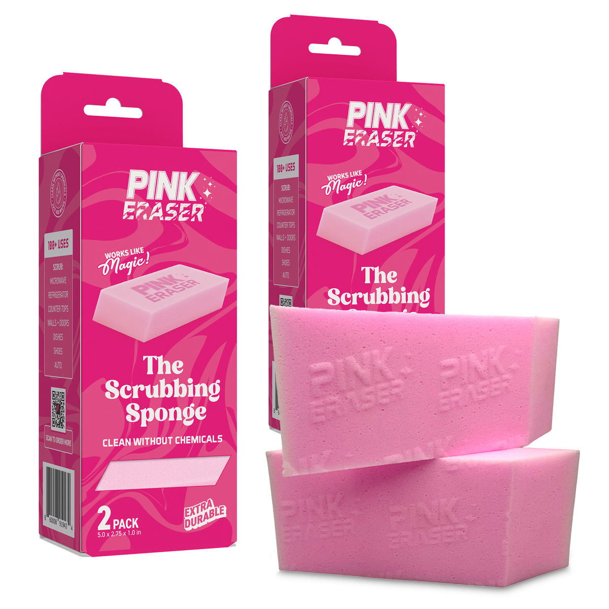 Pink Eraser - The Scrubbing Sponge -