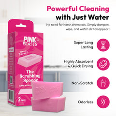 Pink Eraser - The Scrubbing Sponge -