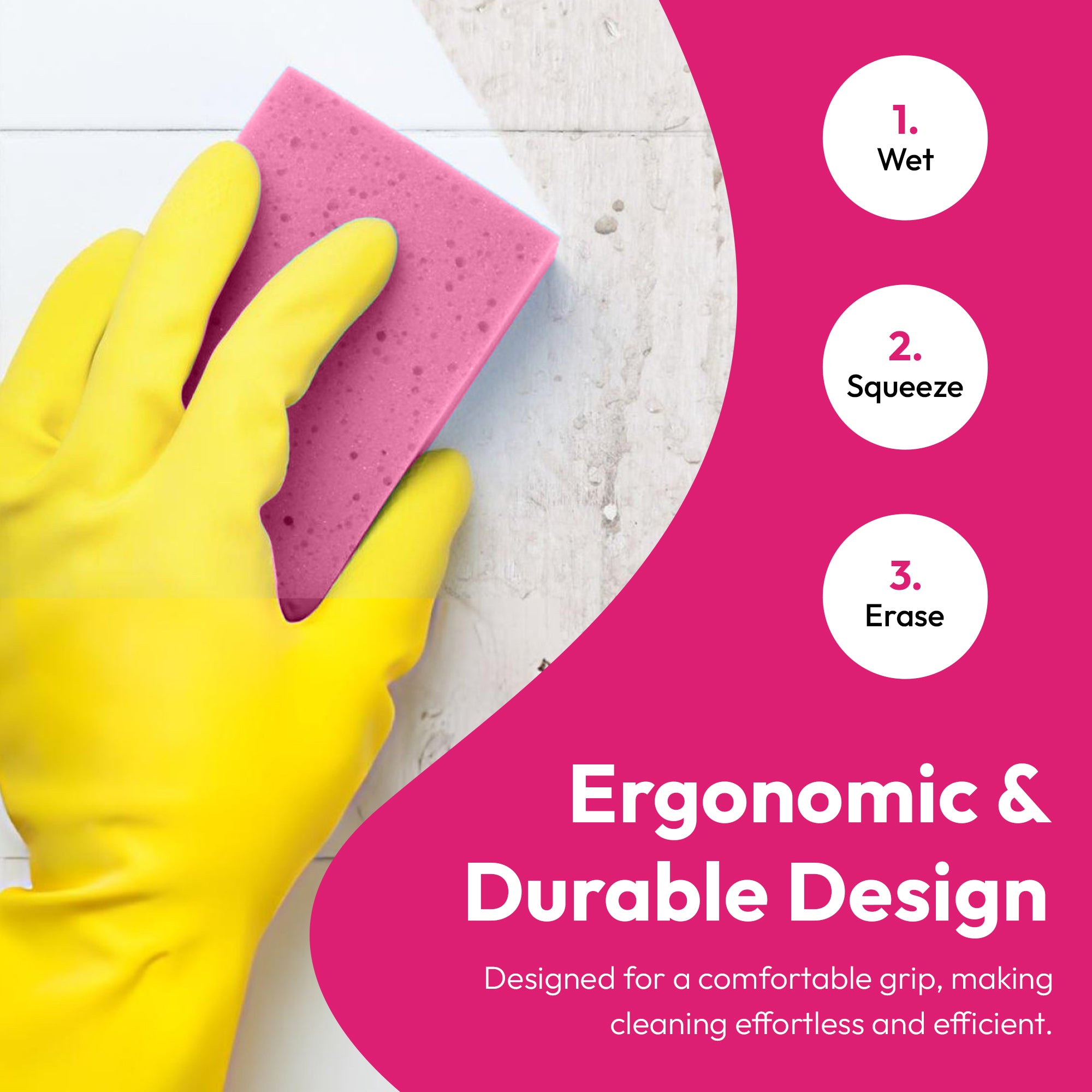 Pink Eraser - The Scrubbing Sponge -