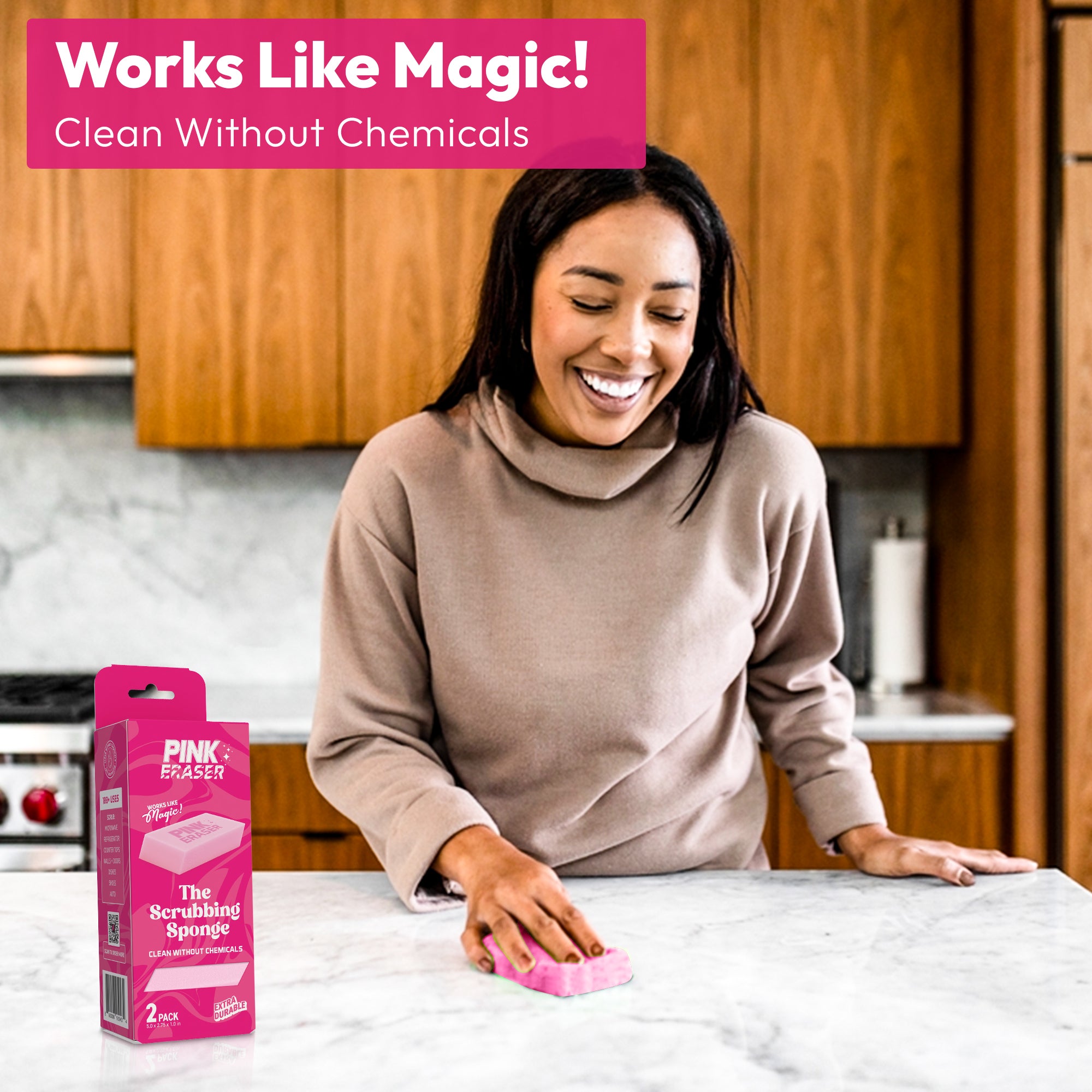 Pink Eraser - The Scrubbing Sponge -