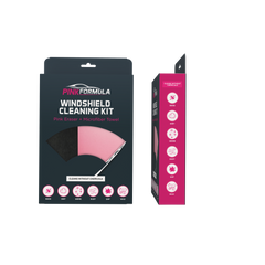 Pink Formula Windshield Cleaning Kit - Pink Eraser & Microfiber Towel